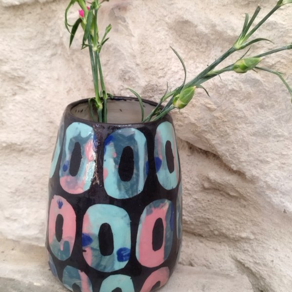 Vase „bunte Ovale“ / h 15 cm /
40,00 €