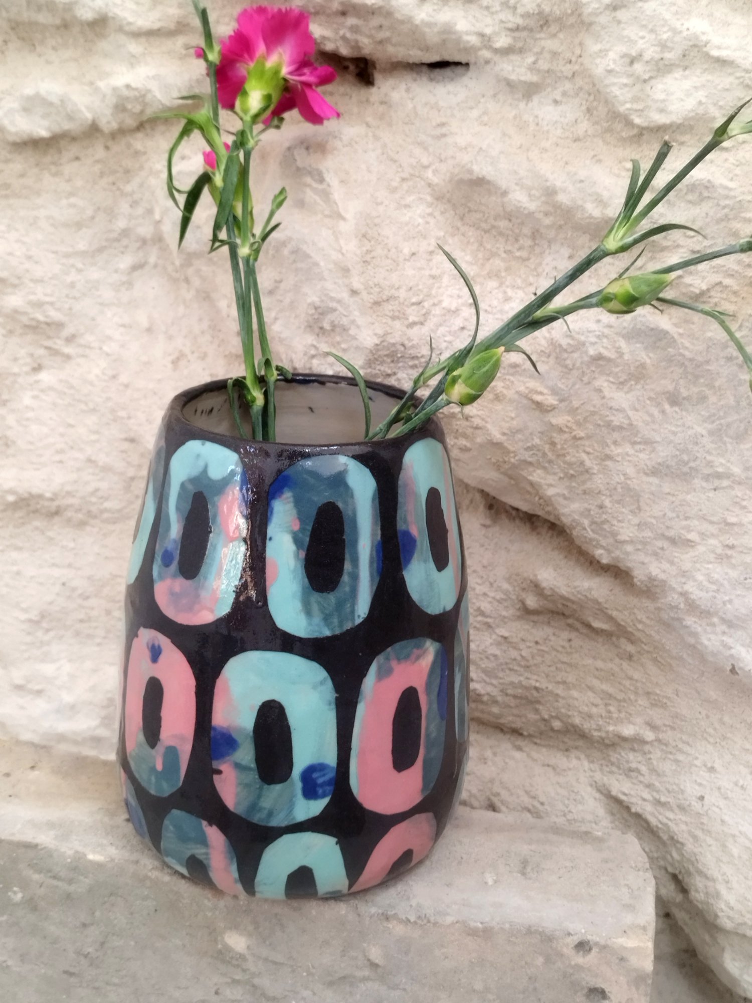 Vase „bunte Ovale“ / h 15 cm /
40,00 €